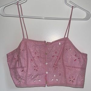Zara pink crop top